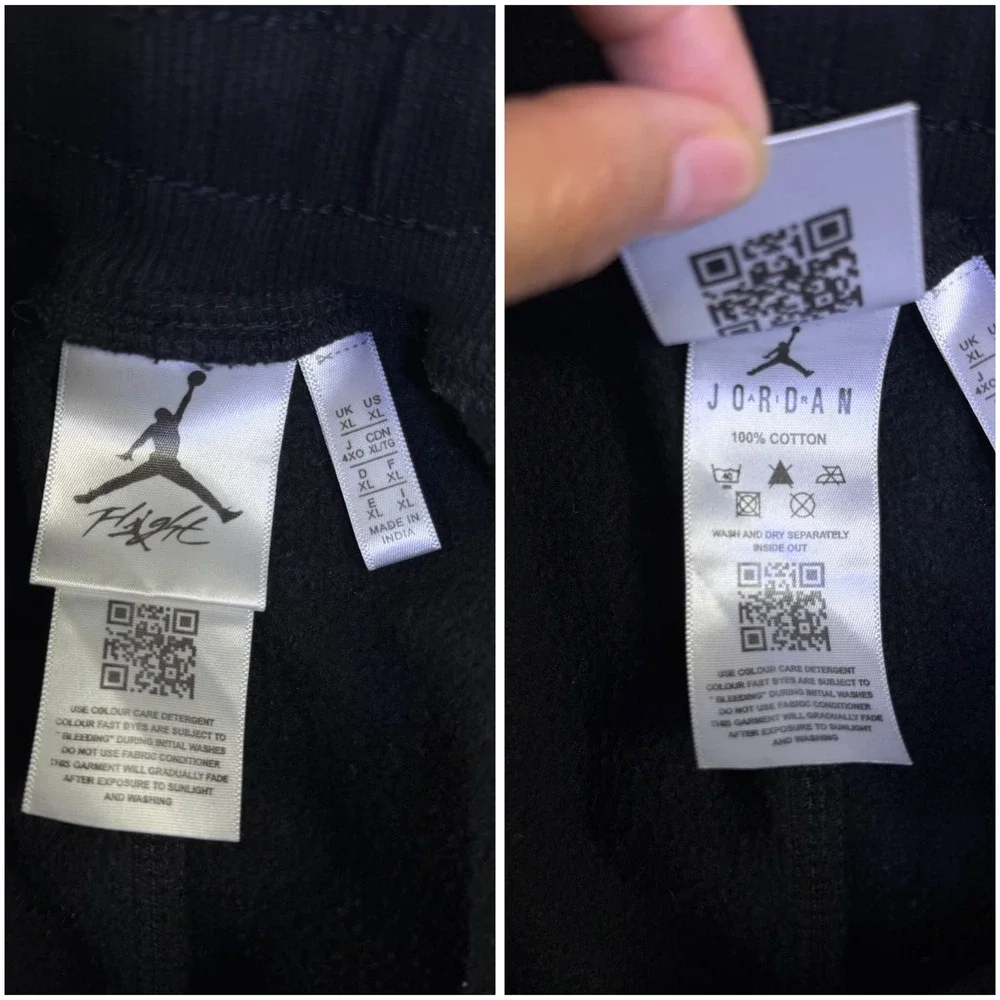 Jordan Flight Fleece Cargo Pants Unisex XL Black Wide Leg Cropped FB7012-010